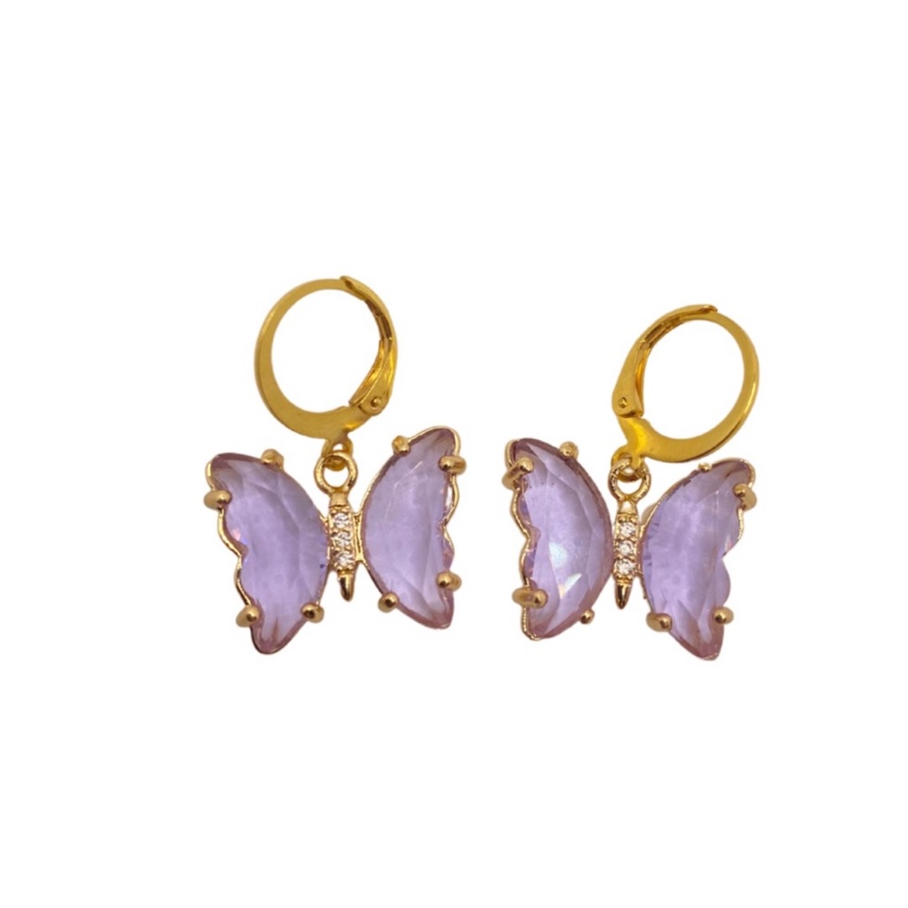 Crystal butterfly earrings